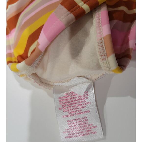 Xhilaration Juniors' multicolor striped Scoopneck Bralette Bikini Top - Picture 7 of 8
